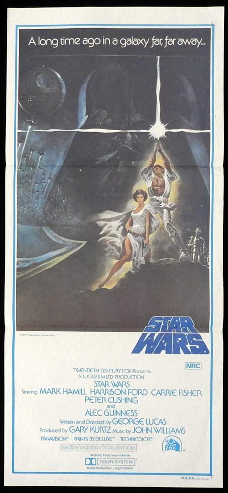 Star Wars Original First Release Daybill Movie Poster Mark Hamill