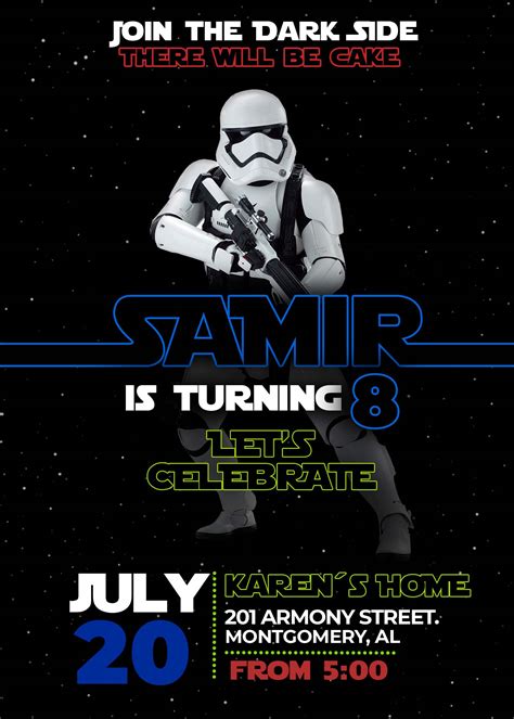 Printable Star Wars Party Invitations