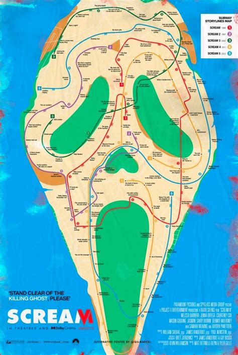 Transit Maps Fantasy Maps Scream Vi Subway Poster Official And