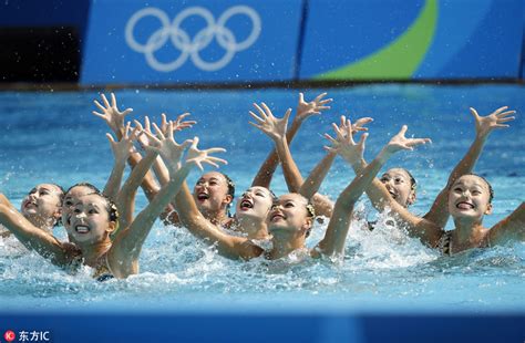 China Team 2nd In Synchronized Swimming Technical Routine 4