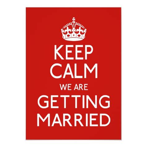 Keep Calm We Are Getting Married Wedding Card Zazzle