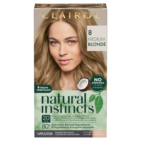 Buy Clairol Natural Instincts Demi Permanent Hair Dye 8 Medium Blonde