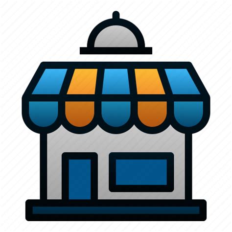 Building Cafe Food Mart Restaurant Store Icon