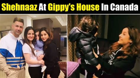 Shehnaaz Gill Visits Gippy Grewal House In Canada Shehnaaz Gill With
