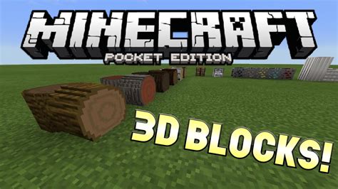 3d Blocks In Mcpe 0123 3d Blocks Mod Minecraft Pe Pocket