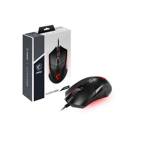 Msi Clutch Gm08 4200 Dpi Optical Wired Gaming Mouse With Red Led Gm08