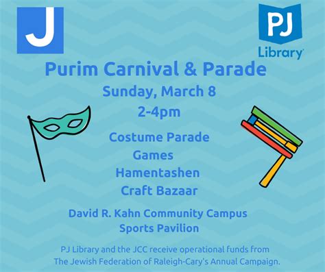 Jcc Purim Carnival And Parade — Jewish Federation Greater Raleigh