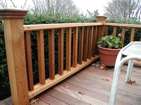 Deck railing and handrails are required by the international residents code (irc) to establish a secure environment around the deck and the deck stairs. Railing: Beautiful And Durable Lowes Porch Railing Designs ...