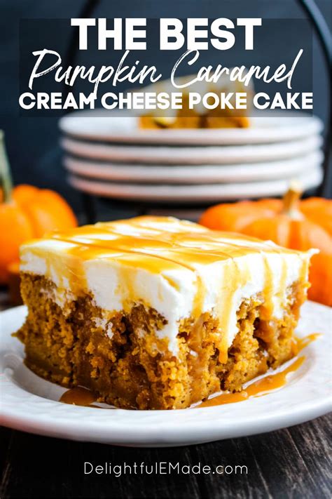 Pumpkin Caramel Cream Cheese Poke Cake Easy Recipe With Video
