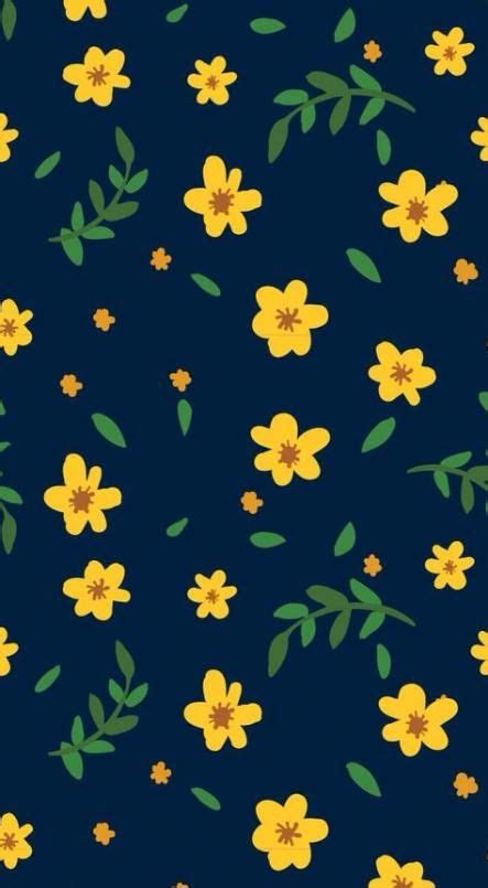 Flowers Design Pattern Yellow 39 Ideas Blue Wallpaper Iphone Spring