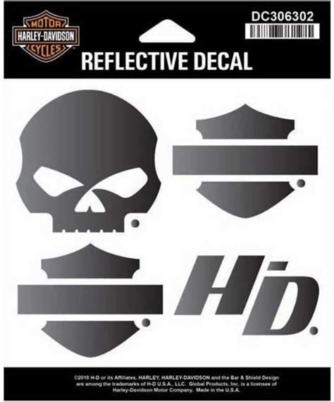 Harley Davidson Willie G Skull Decals And Bar And Shield Decals Made