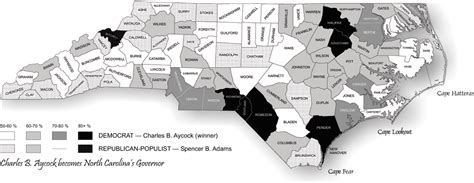 North Carolina County Political Map