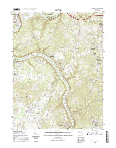 Mytopo Carmichaels Pennsylvania Usgs Quad Topo Map