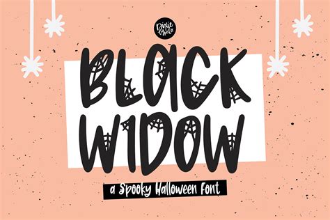 Black Widow A Webbed Halloween Font By Blush Font Co Thehungryjpeg