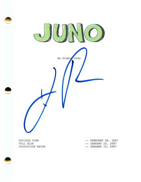 Jason Reitman Signed Autograph Juno Full Movie Script Jason Bateman Elliott Page Autographia
