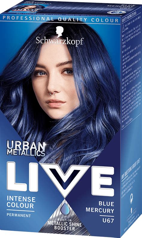 Most blue hair dyes come in cream form. U67 Blue Mercury Hair Dye by LIVE