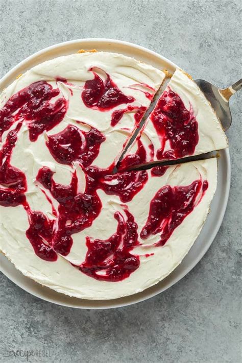 No Bake White Chocolate Raspberry Cheesecake Recipe Video