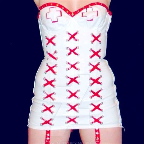 trashy lingerie other trashy lingerie latex look nurse corset