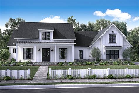 Front Elevation Of Country Home Theplancollection House Plan 142