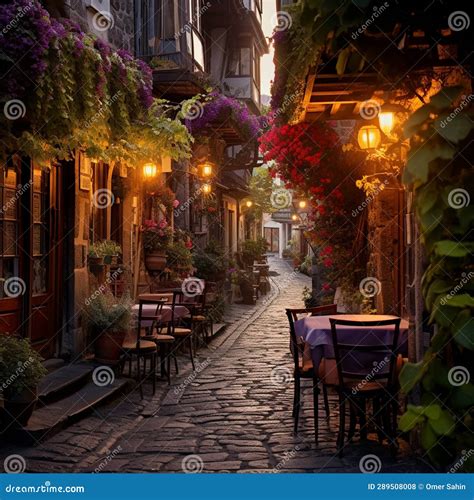 Quaint Cafe in Istanbul S Narrow Streets Stock Photo - Image of