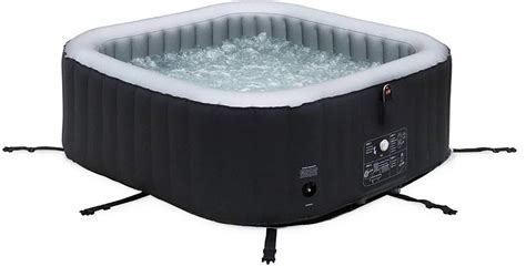 Mspa Self Inflatable Hot Tub 4 6 Persons Jacuzzi Bubble Spa Square