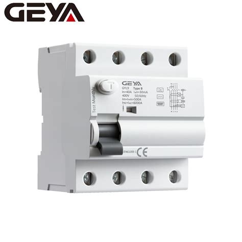 New Geya Type B Rccb 63a 4 Pole Elcb Earth Leakage Circuit Breaker Dc