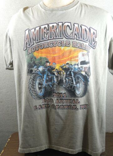 2011 Lake George Ny Americade Motorcycle Rally 29th Annual T Shirt Ebay