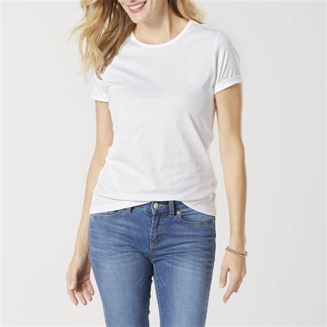 Basic Editions Women's Scoop Neck T-Shirt