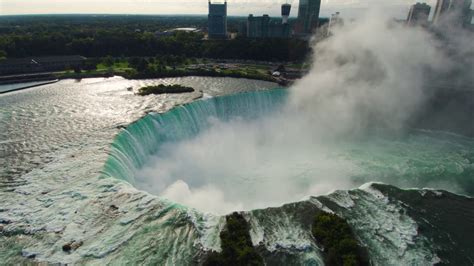 Niagara Falls View Aerial Drone Beautiful Flying Shot