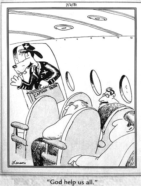 flying s still the safest way to travel far side comics the far side gary larson cartoons