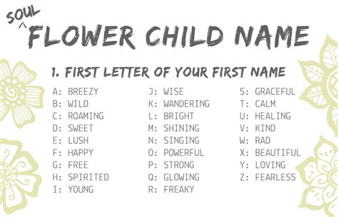 Hippie Name Generator Your Hippie Name Soul Flower Blog