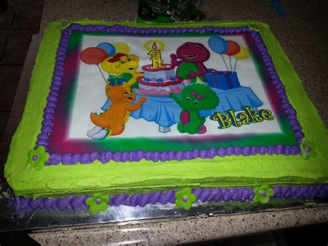 Last Minute Barney Birthday Cake For Blake Electric Green And Purple
