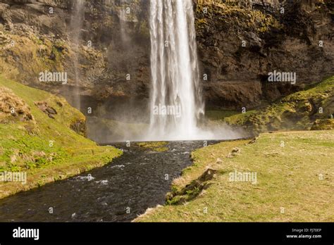 Seljalandsfoss Waterfall In Iceland Stock Photo Alamy