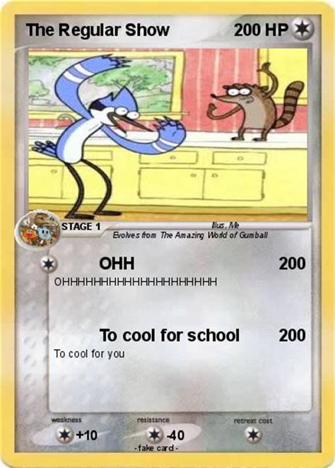 Pokémon The Regular Show Ohh My Pokemon Card