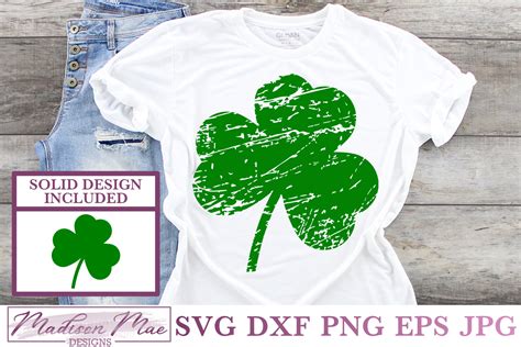 Distressed And Plain Shamrock Graphic By Madison Mae Designs · Creative