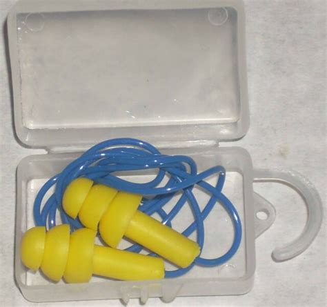 10 Noise Reducing Ear Plugs Soft Plastic Corded Individually Packaged W