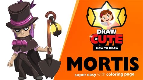 Let's go, come on, zip zip! go go go go! How to draw Mortis super easy | Brawl Stars drawing ...
