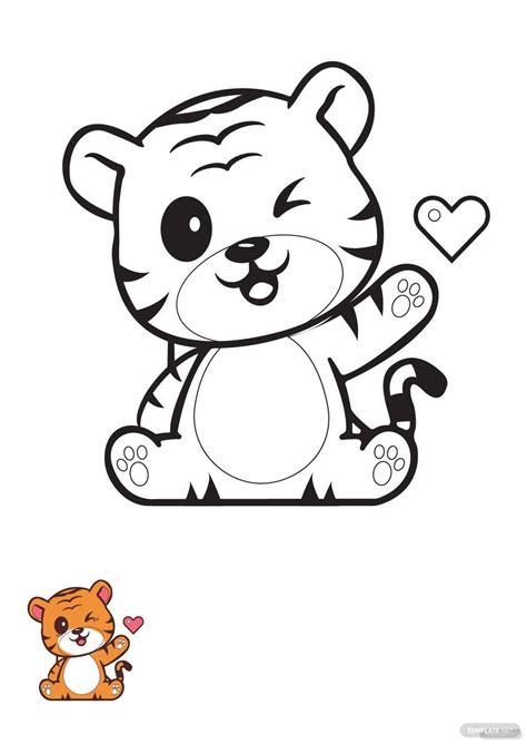 Coloring Pages Baby Tiger Coloring Page The Cutest Baby Tiger