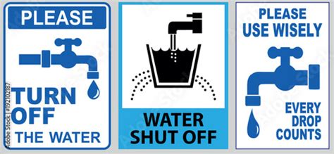 Save Water Drop Sign Every Drop Counts Reduce Water Use Wisely