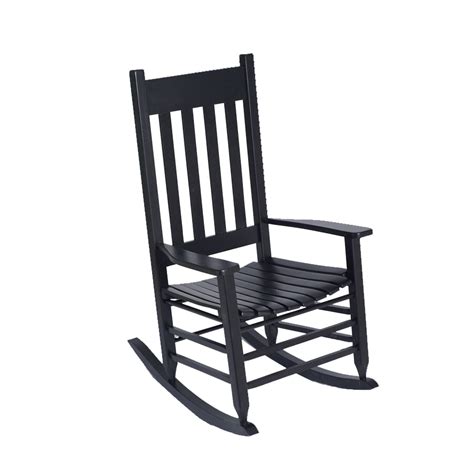 Shop with afterpay on eligible items. Shop Garden Treasures Black Wood Slat Seat Outdoor Rocking ...