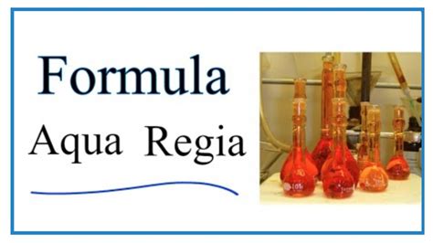 How To Write The Formula For Aqua Regia Youtube