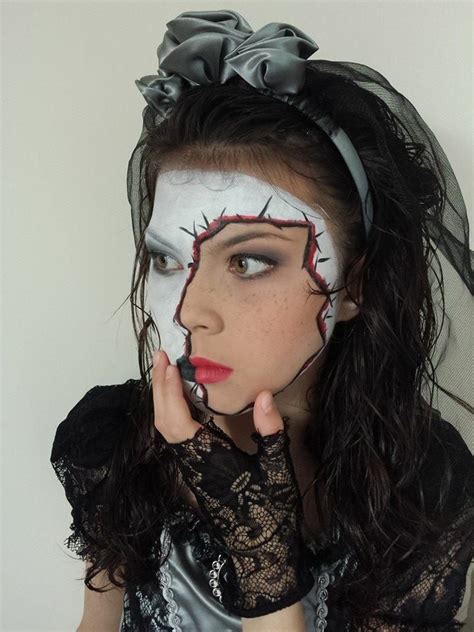 Cracked Doll Halloween Makeup Face Paint By Kirsty Minikin