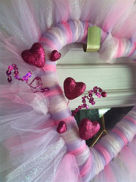 I Heart Decorating Valentine Tulle Wreath