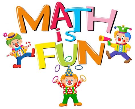 Premium Vector Font Design For Word Math Is Fun With Clowns