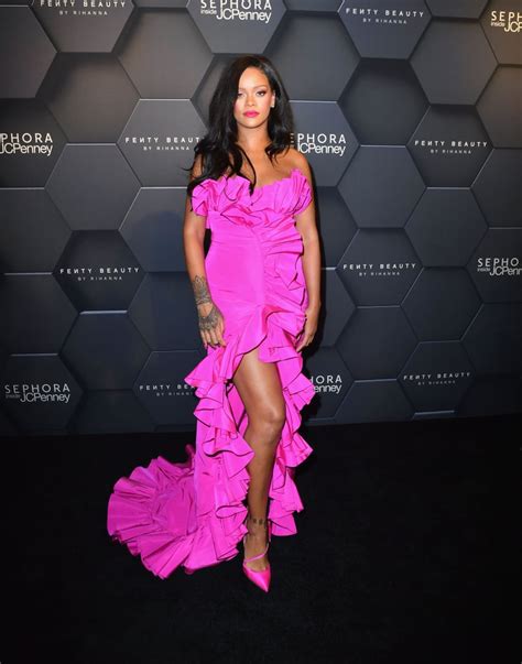 Rihannas Pink Dress At Fenty Beauty Anniversary Popsugar Fashion