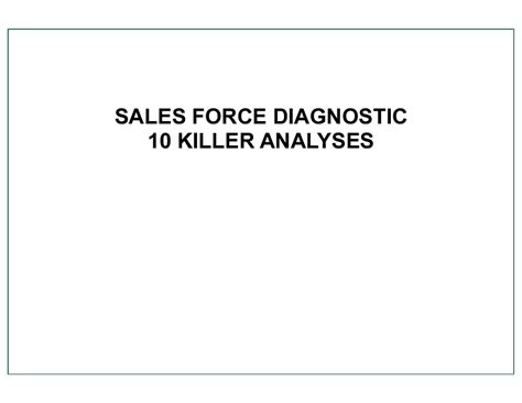 Sales Force Effectiveness Diagnosis And Correction Framework 14 Slide