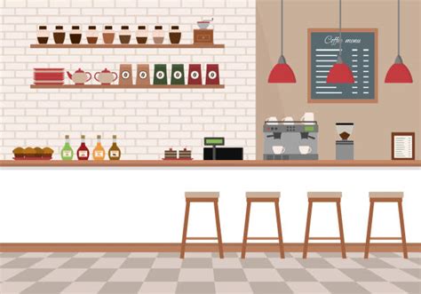 Cafe Counter Illustrations Royalty Free Vector Graphics And Clip Art