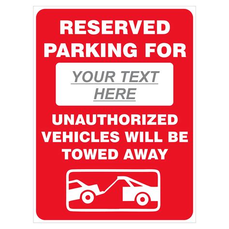 Reserved Parking For - Custom - Discount Safety Signs New Zealand