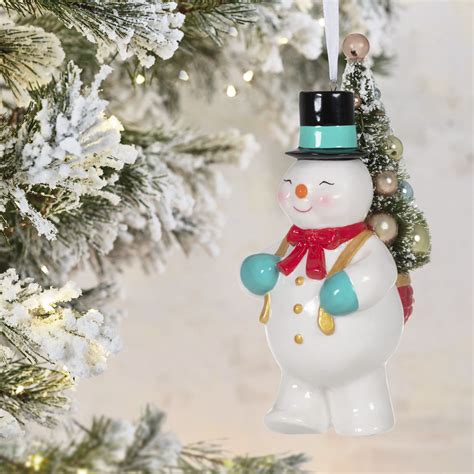 2021 Vintage Snowman Premium Collection Hallmark Christmas Ornament