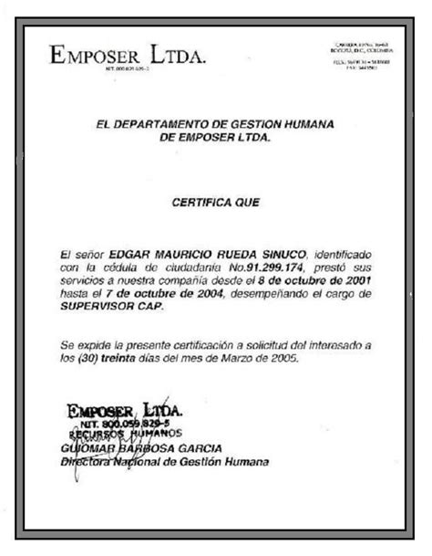 Formato De Certificado Laboral Carta Laboral Cartas De Recomendacion